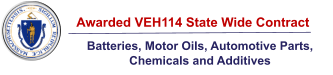 Awarded VEH114 State Wide Contract  Batteries, Motor Oils, Automotive Parts, Chemicals and Additives